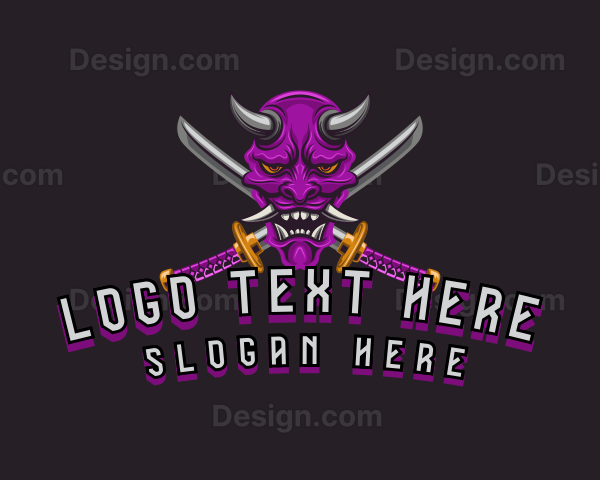 Demon Mask Sword Logo