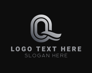 Gradient Wave Letter Q logo design