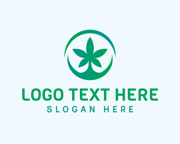 Cannabis Weed Emblem logo