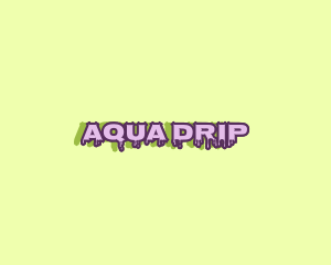 Purple Slime Text logo design