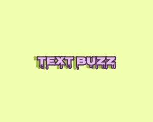 Purple Slime Text logo design