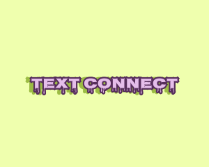 Purple Slime Text logo design