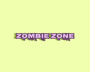 Purple Slime Text logo design