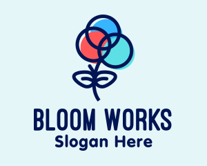 Colorful Flower Rings logo design