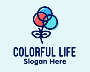 Colorful Flower Rings logo design