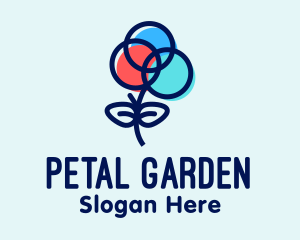 Colorful Flower Rings logo design