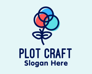 Colorful Flower Rings logo design