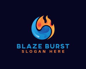 Cooling Flame Energy logo design