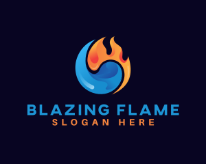 Cooling Flame Energy logo design