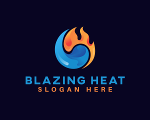 Cooling Flame Energy logo design