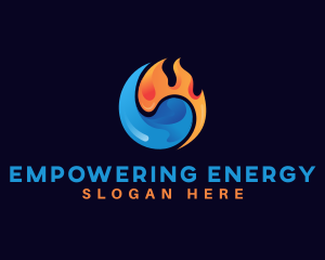 Cooling Flame Energy logo design