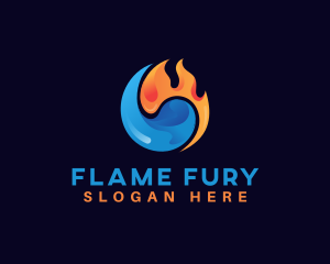 Cooling Flame Energy logo design