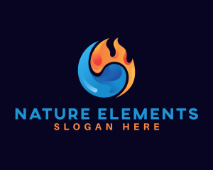 Cooling Flame Energy logo design