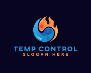 Cooling Flame Energy logo design