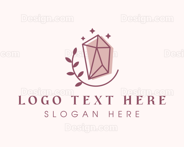 Upscale Leaf Crystal Logo