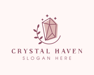 Upscale Leaf Crystal logo design