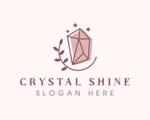 Upscale Leaf Crystal logo design