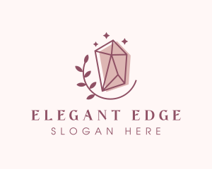 Upscale Leaf Crystal logo design