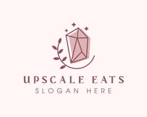 Upscale Leaf Crystal logo design