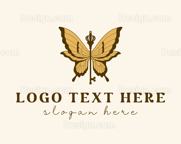 Luxury Butterfly Key Logo