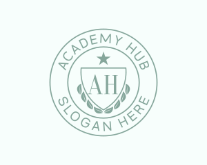 Wreath Shield School Academy  logo design