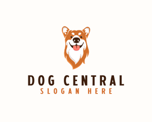 Cute Puppy Pet logo design