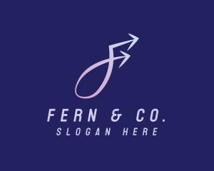 Logistics Arrow Letter F logo design