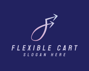 Logistics Arrow Letter F logo design