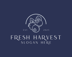 Organic Blueberry Fruit Harvest logo