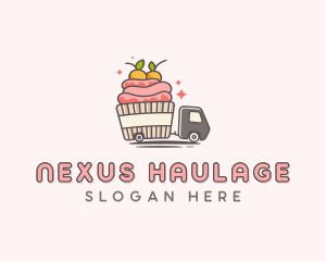 Cupcake Food Truck logo design