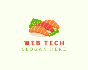 Sashimi Asian Food Logo