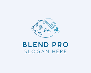 Hand Mixer Baking Floral logo design