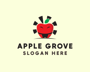 Sumo Apple Fruit logo design