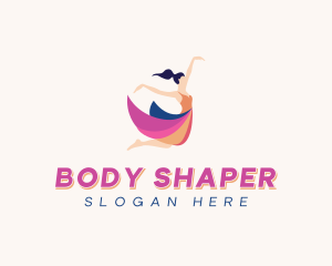 Gymnast Woman Dancer logo design