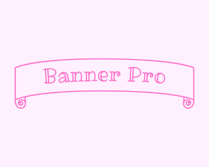 Pink Girly Banner logo design