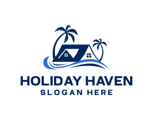 Beach House Holiday logo design