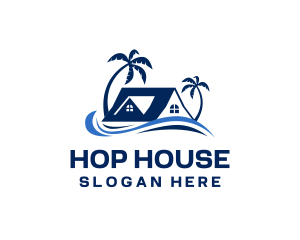 Beach House Holiday logo design