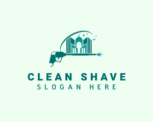 Building Cleaning Power Washer logo design