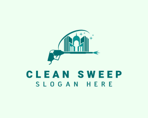 Building Cleaning Power Washer logo design