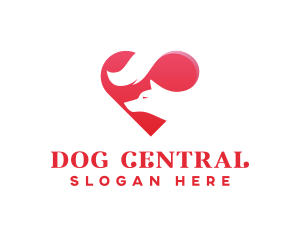 Dog Pet Heart logo design