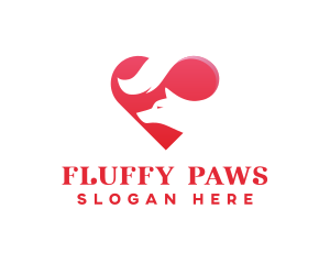 Dog Pet Heart logo design