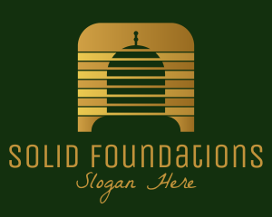 Gold Muslim Mosque  Logo