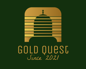 Gold Muslim Mosque  logo design