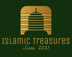 Gold Muslim Mosque  logo design