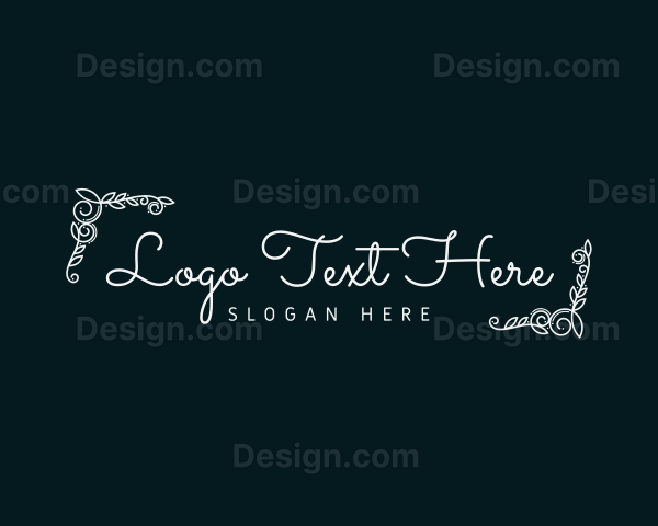 Wedding Ornate Wordmark Logo