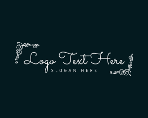 Wedding Ornate Wordmark logo