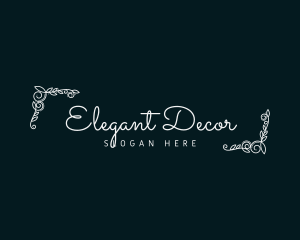 Wedding Ornate Wordmark logo design