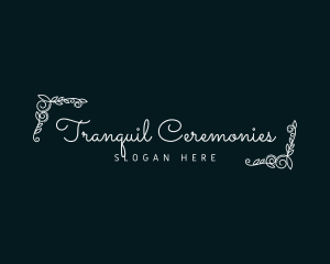 Wedding Ornate Wordmark logo design