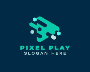 Pixel Play Button  logo
