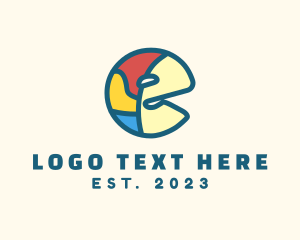 Colorful Letter E logo